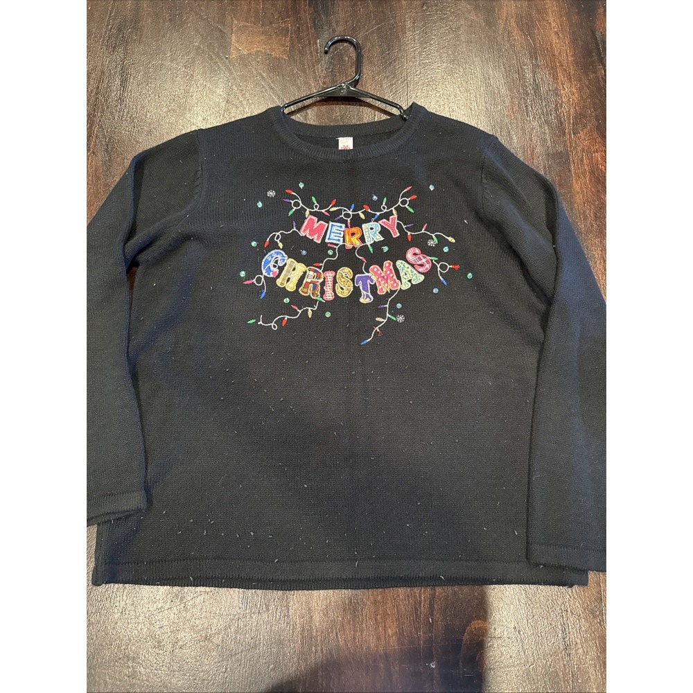 XL Merry‎ Christmas black sweater